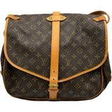 ルイ・ヴィトン LOUIS VUITTON ソミュール35 M42254 ブラウン モノグラムキャンバス レディース ショルダーバッグ