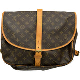 ルイ・ヴィトン LOUIS VUITTON ソミュール35 M42254 ブラウン モノグラムキャンバス レディース ショルダーバッグ