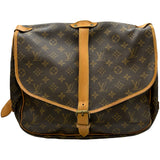 ルイ・ヴィトン LOUIS VUITTON ソミュール35 M42254 ブラウン モノグラムキャンバス レディース ショルダーバッグ