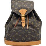 ルイ・ヴィトン LOUIS VUITTON モンスリMM M51136 ブラウン モノグラムキャンバス レディース リュック・デイパック