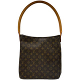 ルイ・ヴィトン LOUIS VUITTON ルーピングGM M51145 ブラウン モノグラムキャンバス レディース ショルダーバッグ