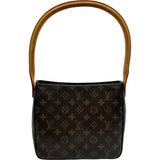 ルイ・ヴィトン LOUIS VUITTON ルーピングMM M51146 ブラウン モノグラムキャンバス レディース ショルダーバッグ