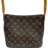 ルイ・ヴィトン LOUIS VUITTON ルーピングMM M51146 ブラウン モノグラムキャンバス レディース ショルダーバッグ