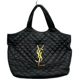 サンローラン SAINT LAURENT イカールマキシショッピングバッグ 698651 ブラック レザー レディース ショルダーバッグ
