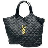 サンローラン SAINT LAURENT イカール マキシ ショッピング 698651 ブラック レザー レディース トートバッグ