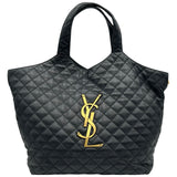 サンローラン SAINT LAURENT イカール マキシ ショッピング 698651 ブラック レザー レディース トートバッグ