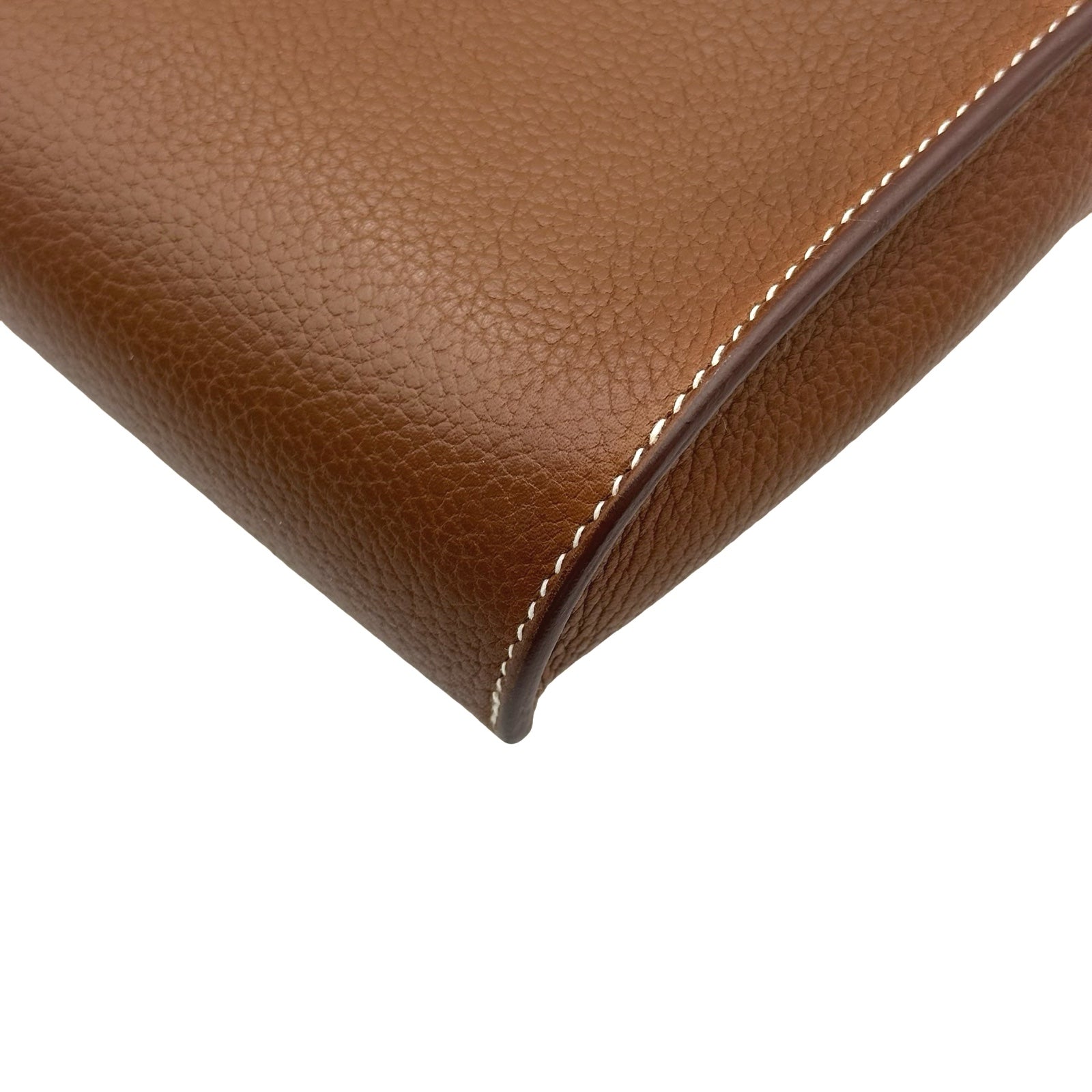 エルメス HERMES ヴィドポッシュ W刻印 ブラウン シルバー金具