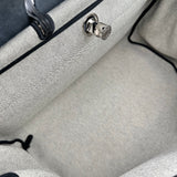 エルメス HERMES エールバッグジップ50 キャビン K刻印 ブラック シルバー金具 トワル レディース ショルダーバッグ