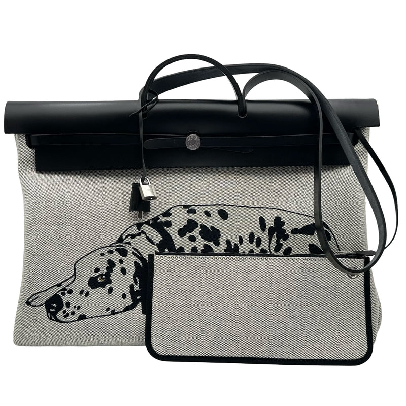 エルメス HERMES エールバッグジップ50 キャビン K刻印 ブラック