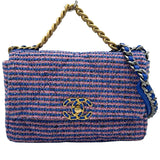 シャネル CHANEL CHANEL 19バッグ AS1180 ピンク/ブルー シルバー/ゴールド金具 ツイード レディース ショルダーバッグ