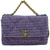 シャネル CHANEL CHANEL 19バッグ AS1180 ピンク/ブルー シルバー/ゴールド金具 ツイード レディース ショルダーバッグ