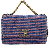 シャネル CHANEL CHANEL 19バッグ AS1180 ピンク/ブルー シルバー/ゴールド金具 ツイード レディース ショルダーバッグ