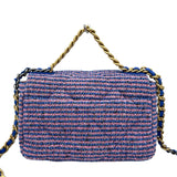 シャネル CHANEL CHANEL 19バッグ AS1180 ピンク/ブルー シルバー/ゴールド金具 ツイード レディース ショルダーバッグ
