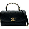 シャネル CHANEL マトラッセトップハンドルショルダーバッグ AS2478 31番台 ブラック ゴールド金具 ラムスキン レディース ショルダーバッグ