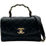 シャネル CHANEL マトラッセトップハンドルショルダーバッグ AS2478 31番台 ブラック ゴールド金具 ラムスキン レディース ショルダーバッグ