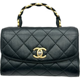 シャネル CHANEL マトラッセトップハンドルショルダーバッグ AS2478 31番台 ブラック ゴールド金具 ラムスキン レディース ショルダーバッグ