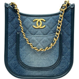シャネル CHANEL マトラッセホーボーショルダー AS4532 ブルー デニム レディース ショルダーバッグ