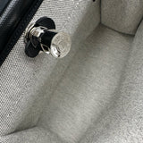 エルメス HERMES エールバッグジップPM D刻印 ブラック シルバー金具 トワルアッシュ/ベルリエンヌ レディース ショルダーバッグ