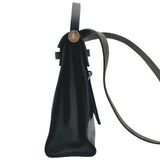 エルメス HERMES エールバッグジップPM D刻印 ブラック シルバー金具 トワルアッシュ/ベルリエンヌ レディース ショルダーバッグ