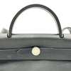 エルメス HERMES エールバッグジップPM D刻印 ブラック シルバー金具 トワルアッシュ/ベルリエンヌ レディース ショルダーバッグ