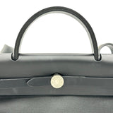 エルメス HERMES エールバッグジップPM D刻印 ブラック シルバー金具 トワルアッシュ/ベルリエンヌ レディース ショルダーバッグ