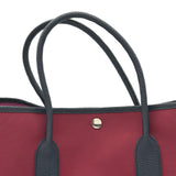 エルメス HERMES ガーデンパーティPM B刻印 レッド シルバー金具 トワル レディース トートバッグ