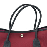 エルメス HERMES ガーデンパーティPM B刻印 レッド シルバー金具 トワル レディース トートバッグ