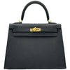 エルメス HERMES ケリー25 外縫い G刻印 ブラック ゴールド金具 エプソン レディース ショルダーバッグ