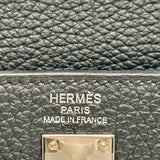 エルメス HERMES ケリー25 内縫い G刻印 ブラック シルバー金具 トゴ レディース ショルダーバッグ