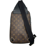 ルイ・ヴィトン LOUIS VUITTON アヴェニュー・スリングバッグ M46327 ブラウン モノグラム・マカサー メンズ ショルダーバッグ