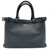 プラダ PRADA バックルバッグ ミディアム 1BA417 ブラック レザー レディース ショルダーバッグ