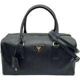プラダ PRADA ミニボストン ブラック サフィアーノ レディース ショルダーバッグ