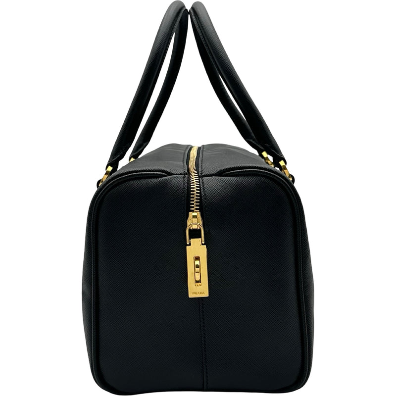 プラダ ミニボストンバッグ プラダ PRADA ミニボストン ブラック サフィアーノ レディース