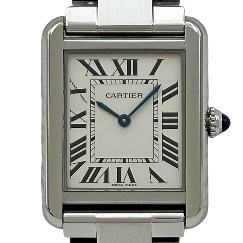 カルティエ タンクソロ用 3コマ シルバー　ステンレス カルティエ Cartier タンク ソロ SM W5200013 シルバー ステンレス