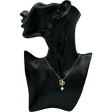 ミキモト MIKIMOTO ハートモチーフパールダイヤネックレス ゴールド K18 パール ダイヤモンド ジュエリー