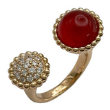 ヴァンクリーフ＆アーペル Van Cleef & Arpels ペルレクルールアントレレドアリング ピンクゴールド Au750 カーネリアン ダイヤモンド ジュエリー
