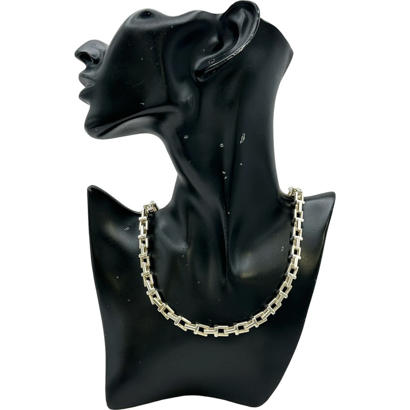 ティファニー TIFFANY＆CO Tナローチェーンネックレス シルバー Ag925