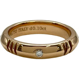 ティファニー TIFFANY＆CO アトラスxクローズドナローリング ピンクゴールド Au750 ダイヤモンド ジュエリー