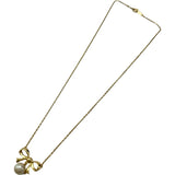 ミキモト MIKIMOTO リボンモチーフパールネックレス ゴールド K18 ジュエリー
