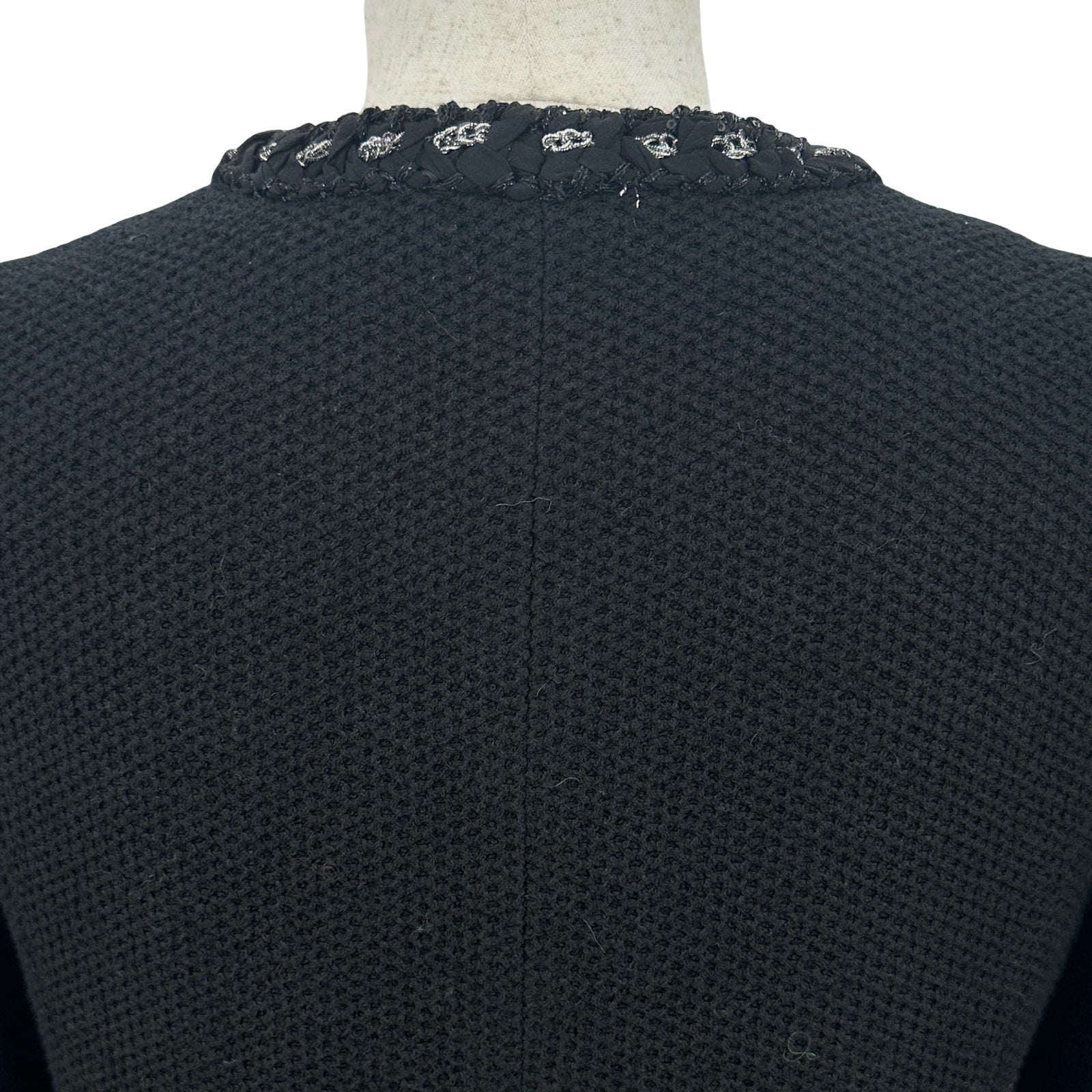 シャネル CHANEL ココマークボタンツイードジャケット P80879 ブラック