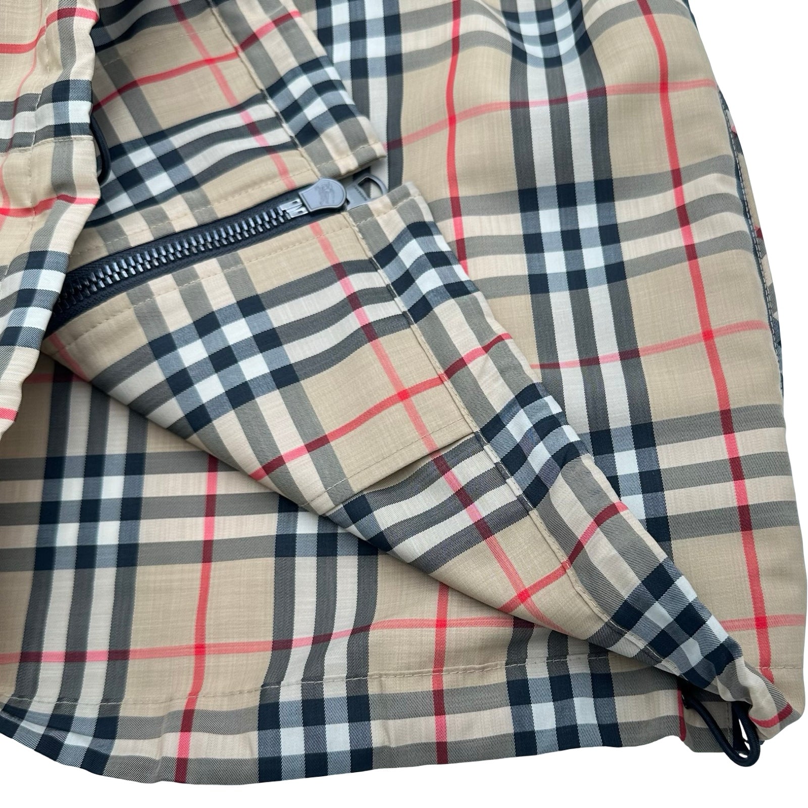 バーバリー BURBERRY チェック切替ナイロンジップアップパーカー 