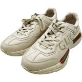 グッチ GUCCI ラインレザーローカットスニーカー 500877 ホワイト レザー メンズ スニーカー