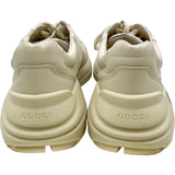 グッチ GUCCI ラインレザーローカットスニーカー 500877 ホワイト レザー メンズ スニーカー