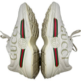グッチ GUCCI ラインレザーローカットスニーカー 500877 ホワイト レザー メンズ スニーカー