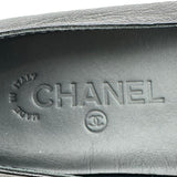 シャネル CHANEL ココマークバレリーナ スニーカー G46593 ブラック レザー レディース スニーカー