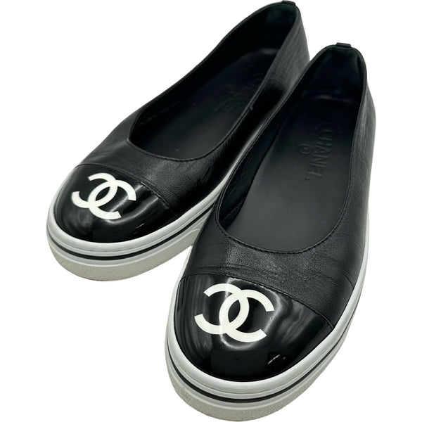 シャネル CHANEL ココマークバレリーナ スニーカー G46593 ブラック