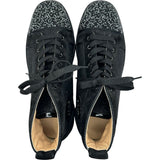 クリスチャン・ルブタン Christian louboutin スワロフスキーハイカットスニーカー ブラック キャンバス メンズ スニーカー