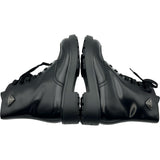 プラダ PRADA トライアングルロゴショートブーツ ブラック レザー レディース ブーツ