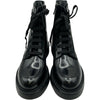プラダ PRADA トライアングルロゴショートブーツ ブラック レザー レディース ブーツ