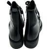 プラダ PRADA トライアングルロゴショートブーツ ブラック レザー レディース ブーツ